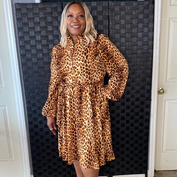 Dani Plus Leopard Knit Dress - Picture 5 of 11